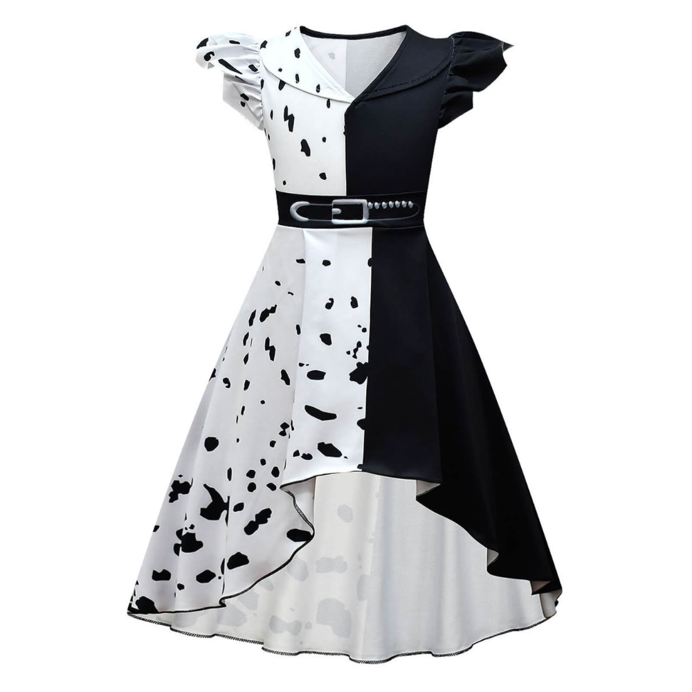 Children's Costume Dress Black White Carnival Girls