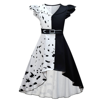 Children's Costume Dress Black White Carnival Girls