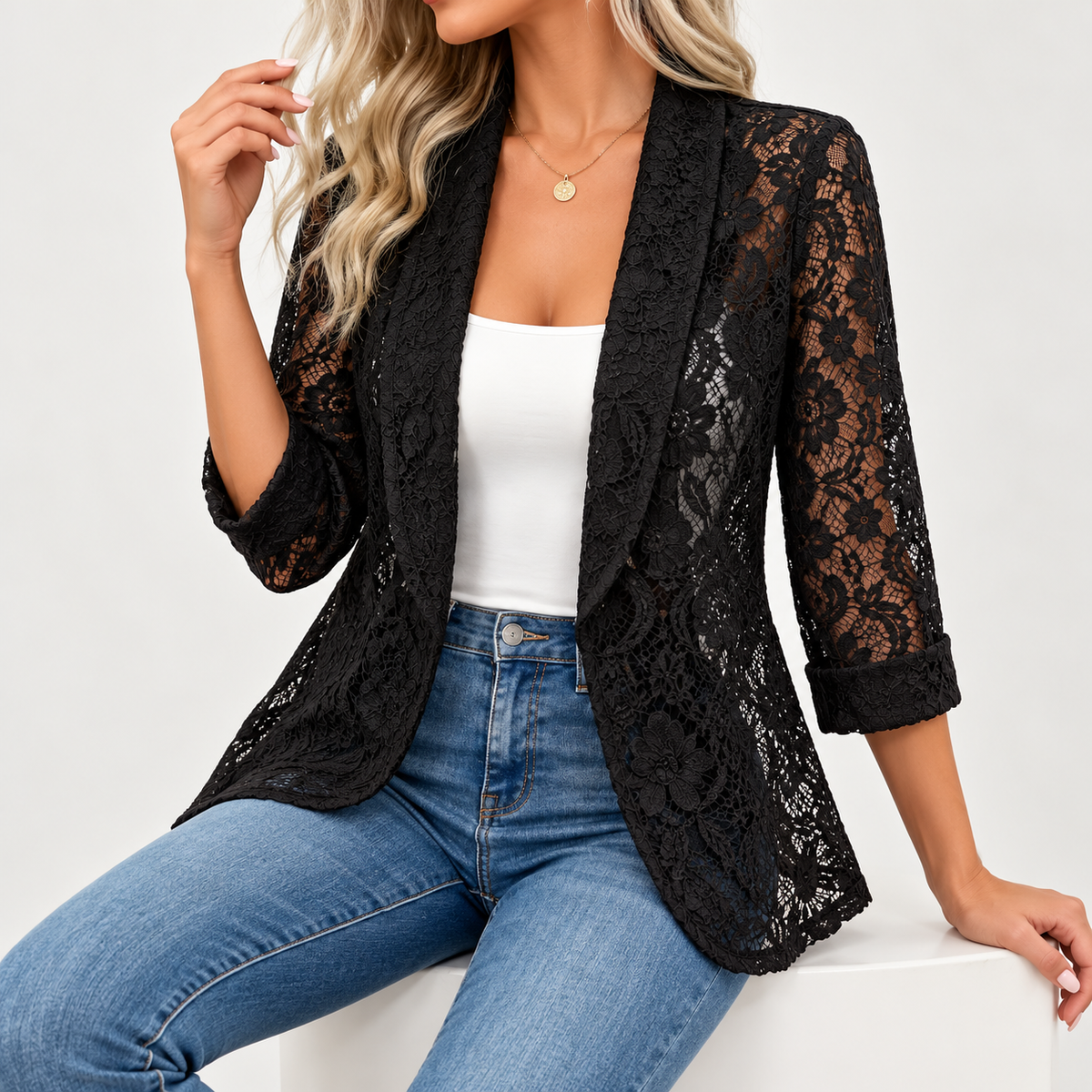 Damen Blazer Für Frauen Leichter | Spitzenblazer