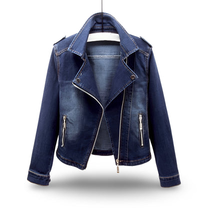 Damen Jacke Bikerlook Reißverschluss Alltagslook