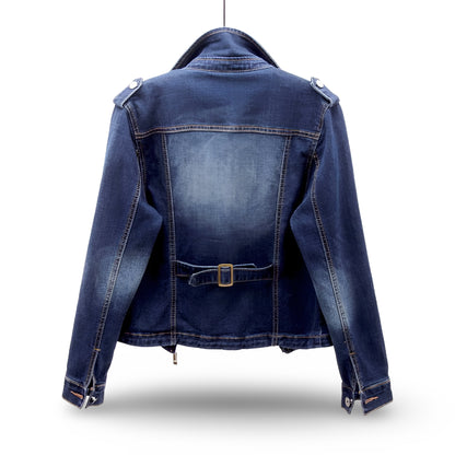 Damen Jacke Bikerlook Reißverschluss Alltagslook