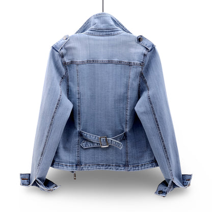 Damen Jacke Bikerlook Reißverschluss Alltagslook
