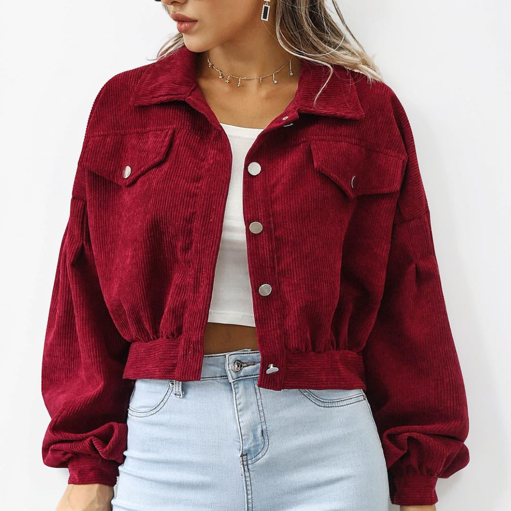Damen Jacke Knopfleiste Freizeit Alltagslook