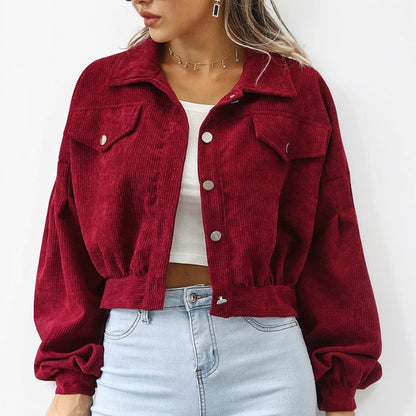 Damen Jacke Knopfleiste Freizeit Alltagslook