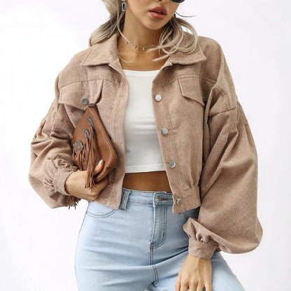 Damen Jacke Knopfleiste Freizeit Alltagslook