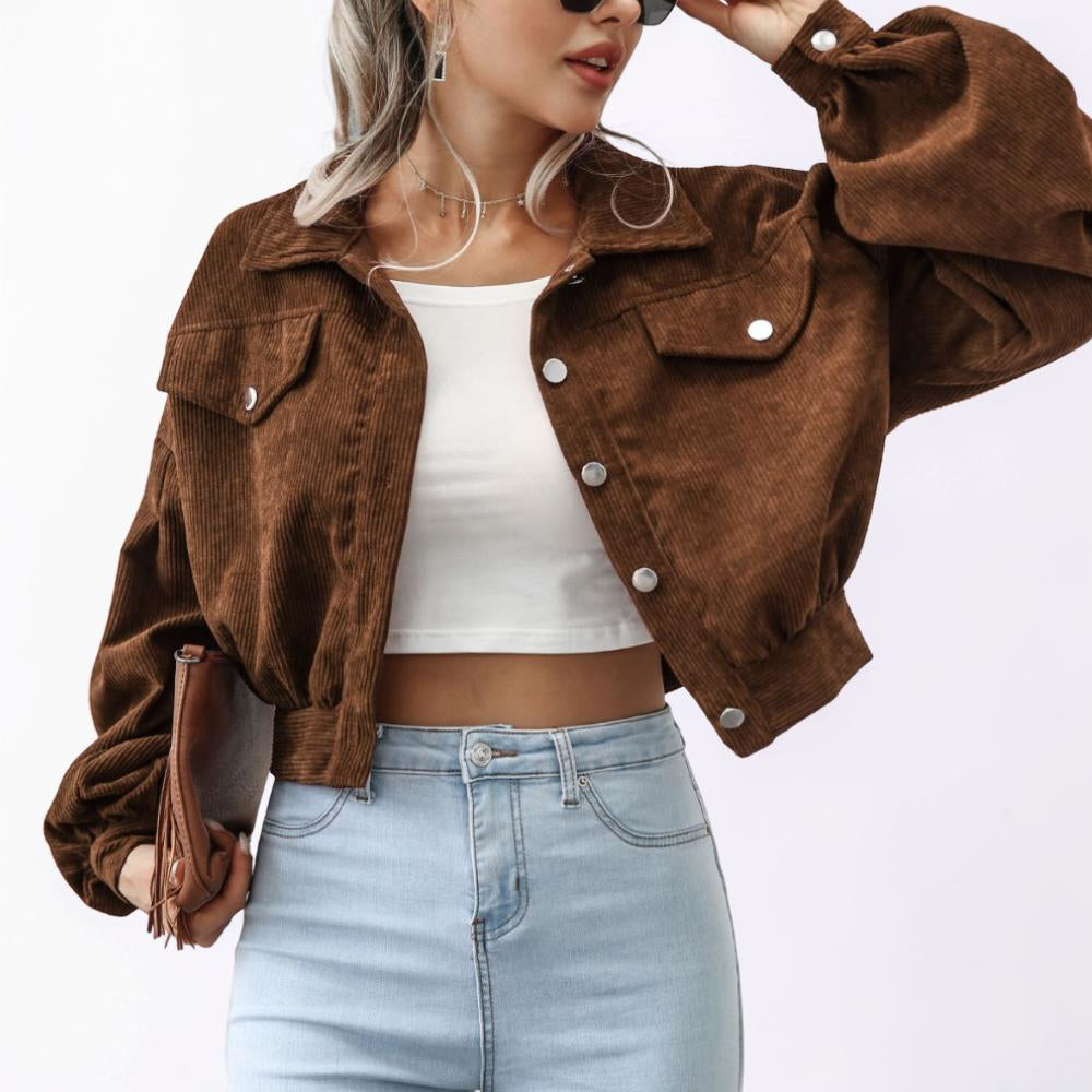 Damen Jacke Knopfleiste Freizeit Alltagslook