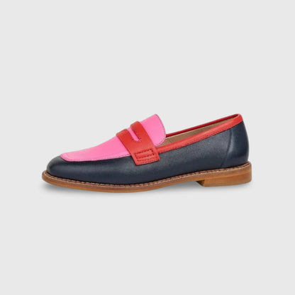 Mocasines de mujer con punta redonda, tipo slip-on, zapatos casuales