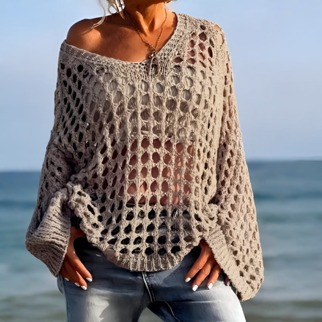 Pull femme pull en tricot col en V haut décontracté d'été