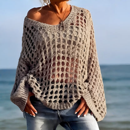 Pull femme pull en tricot col en V haut décontracté d'été