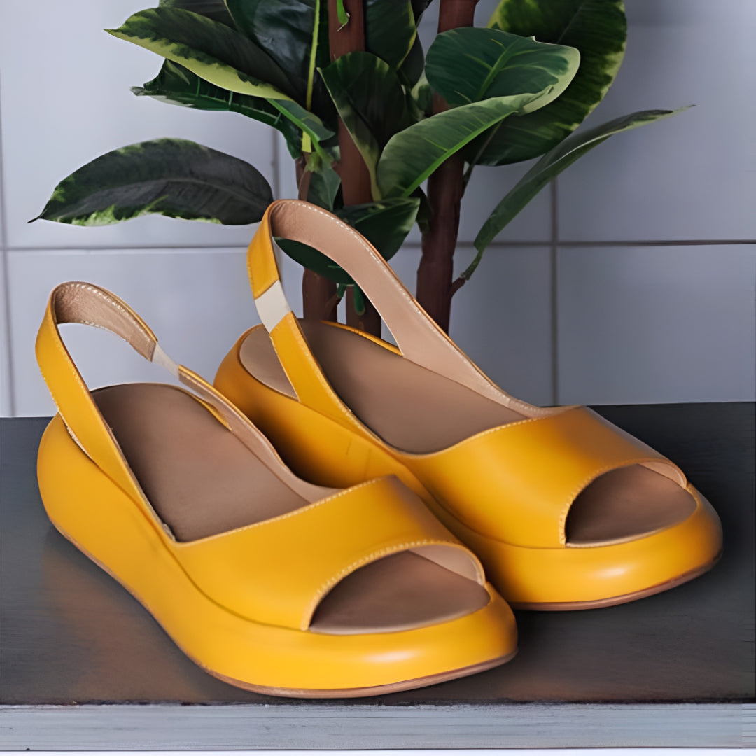 Sandalias de mujer con punta abierta y talón descubierto, zapatos de verano