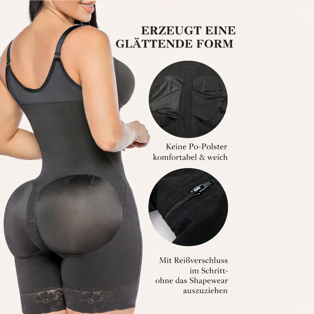 Damen Shapewear Body Bauch Formender Einteiler Mit Trägern