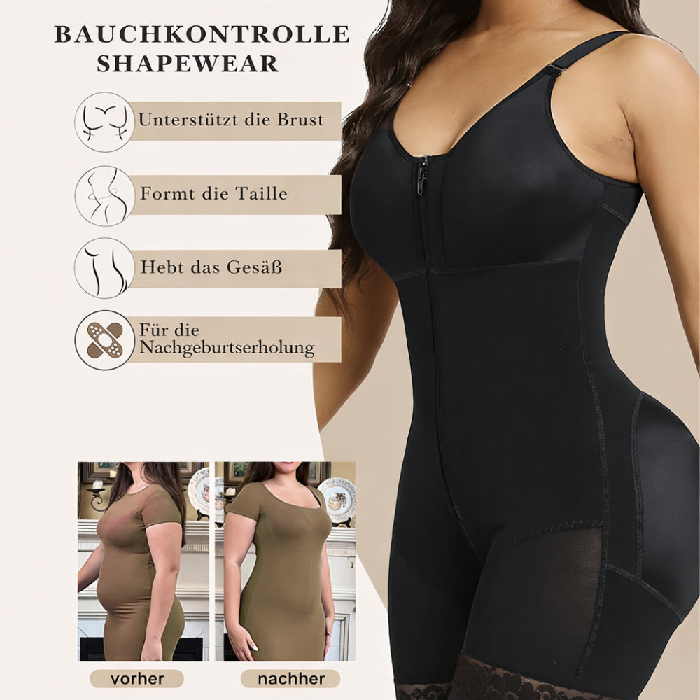 Damen Shapewear Body Bauch Formender Einteiler Mit Trägern