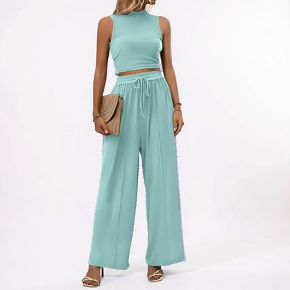 Women's Sports Suit Two-Piece Wide Leg Casual Outfit