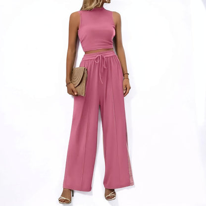 Women's Sports Suit Two-Piece Wide Leg Casual Outfit