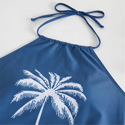Bañador tankini de mujer para playa con cuello halter
