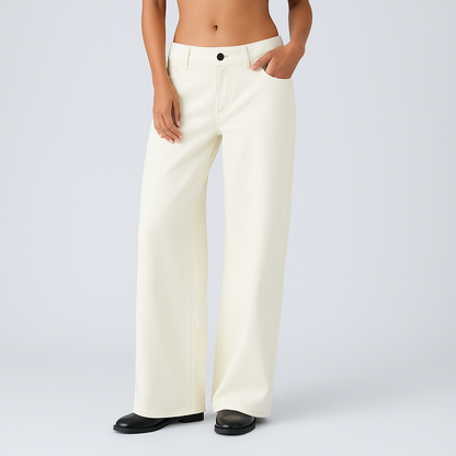 Pantalon baggy en tissu pour femmes Long Ample Élégant