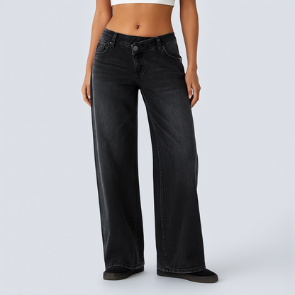 Pantalon baggy en tissu pour femmes Long Ample Élégant