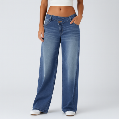 Pantalon baggy en tissu pour femmes Long Ample Élégant