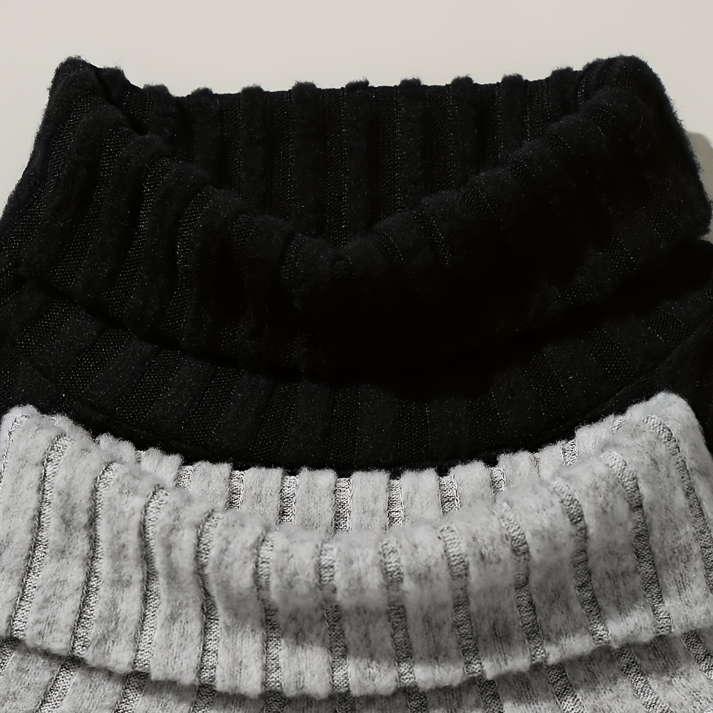 Damen gerippter Long Sleeve Jumpsuit Langarm Body Rollkragen