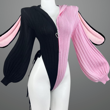 Damen Glitzer Ganzkörperanzug Rückenfrei Reißverschluss Geschenk