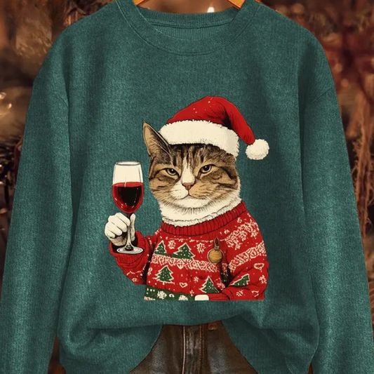 Damen Hässlicher Weihnachts Pullover Strick Sweatshirt Warm