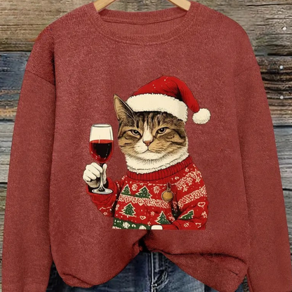 Damen Hässlicher Weihnachts Pullover Strick Sweatshirt Warm