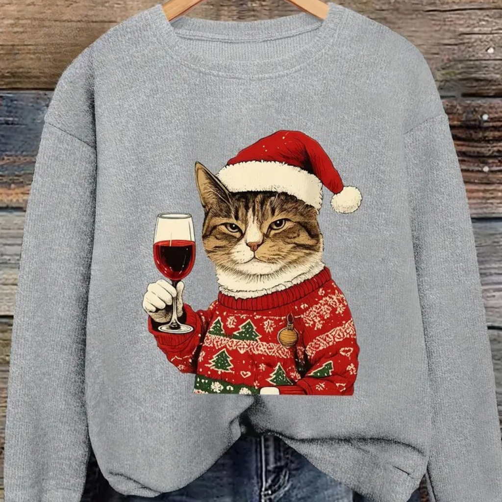 Damen Hässlicher Weihnachts Pullover Strick Sweatshirt Warm