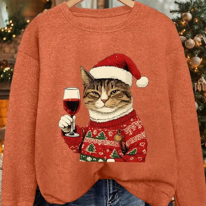 Damen Hässlicher Weihnachts Pullover Strick Sweatshirt Warm