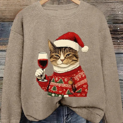 Damen Hässlicher Weihnachts Pullover Strick Sweatshirt Warm