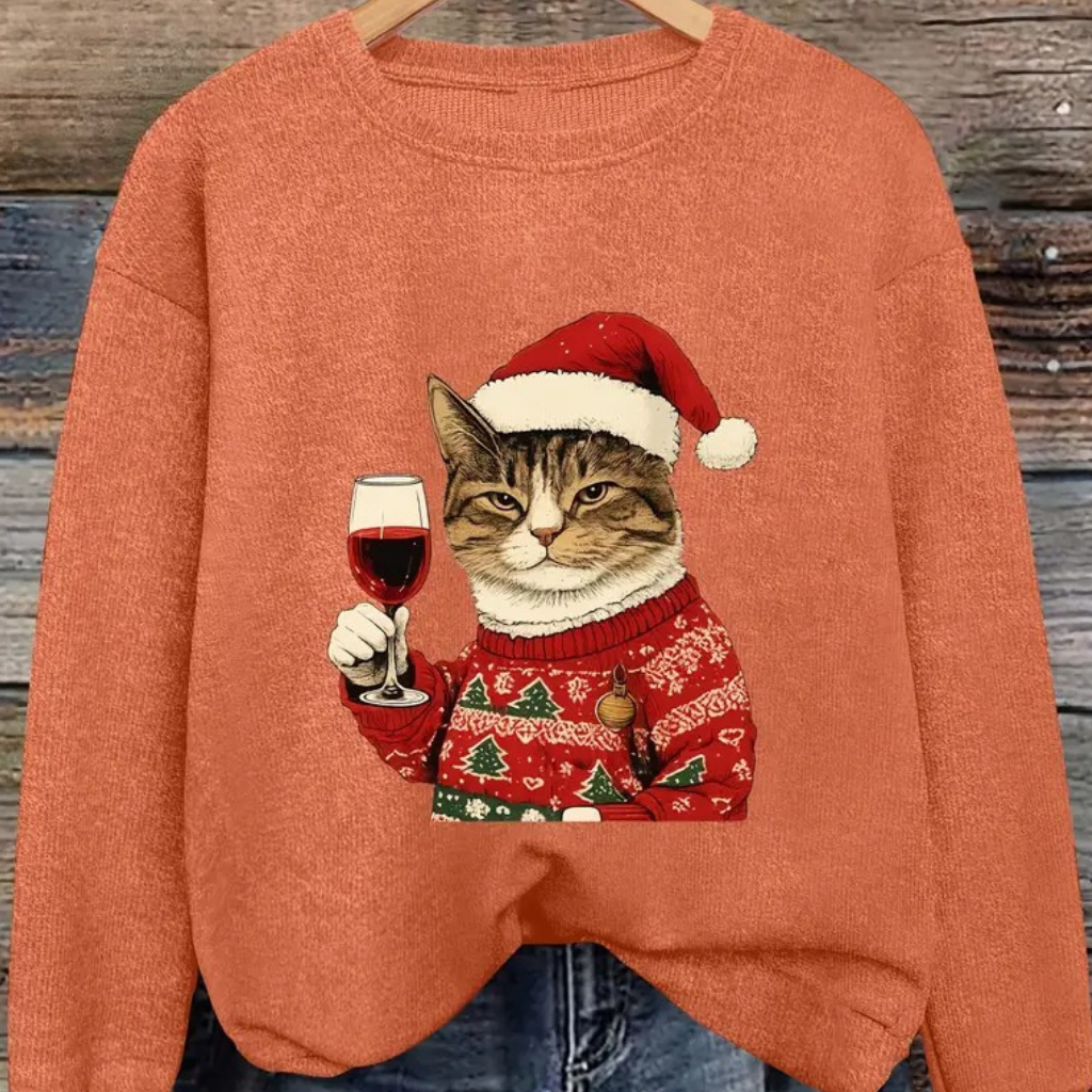 Damen Hässlicher Weihnachts Pullover Strick Sweatshirt Warm