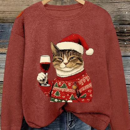 Damen Hässlicher Weihnachts Pullover Strick Sweatshirt Warm