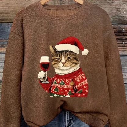 Damen Hässlicher Weihnachts Pullover Strick Sweatshirt Warm