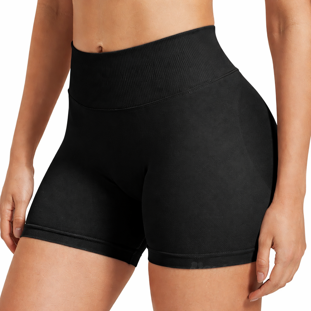 Shorts Fitness Femme Taille Haute Cuissard Gainant