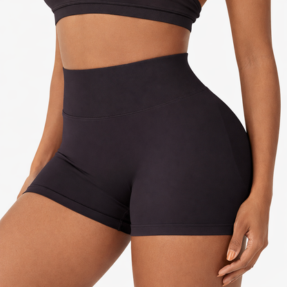 Shorts Fitness Femme Taille Haute Cuissard Gainant