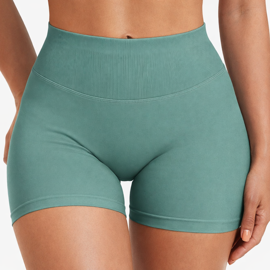 Shorts Fitness Femme Taille Haute Cuissard Gainant