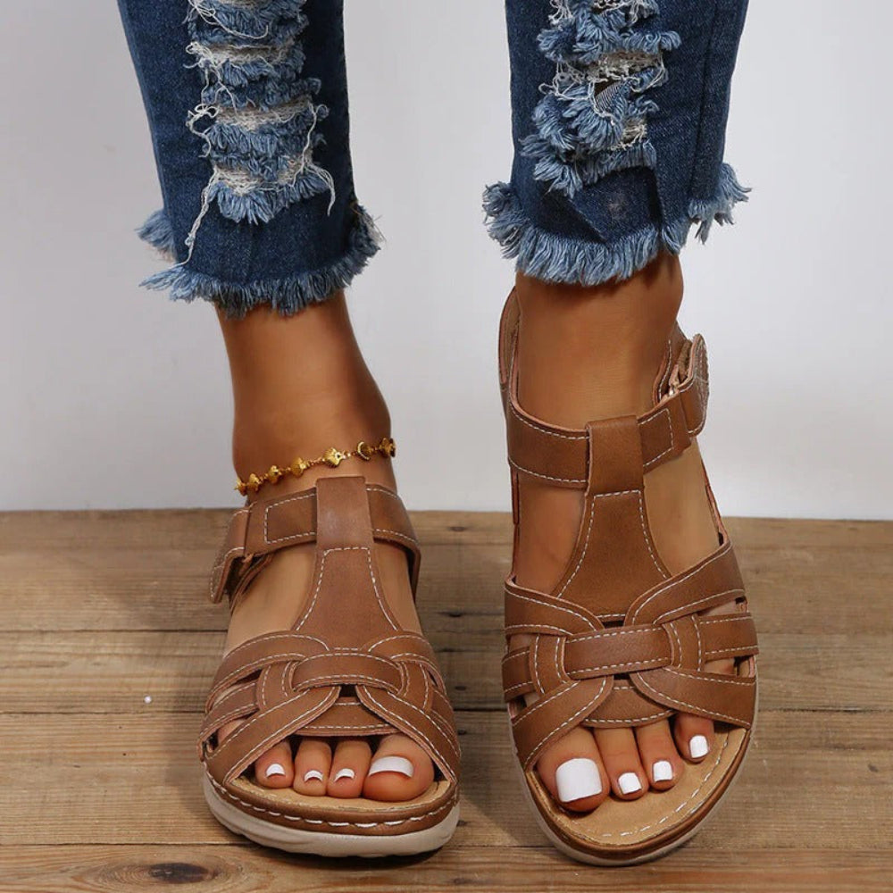 Damen Orthopädische Gehsandalen Breite Passform Fußgewölbe Support