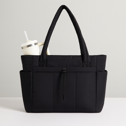 Damen Shopper Schultertasche Große Handtasche Reißverschluss