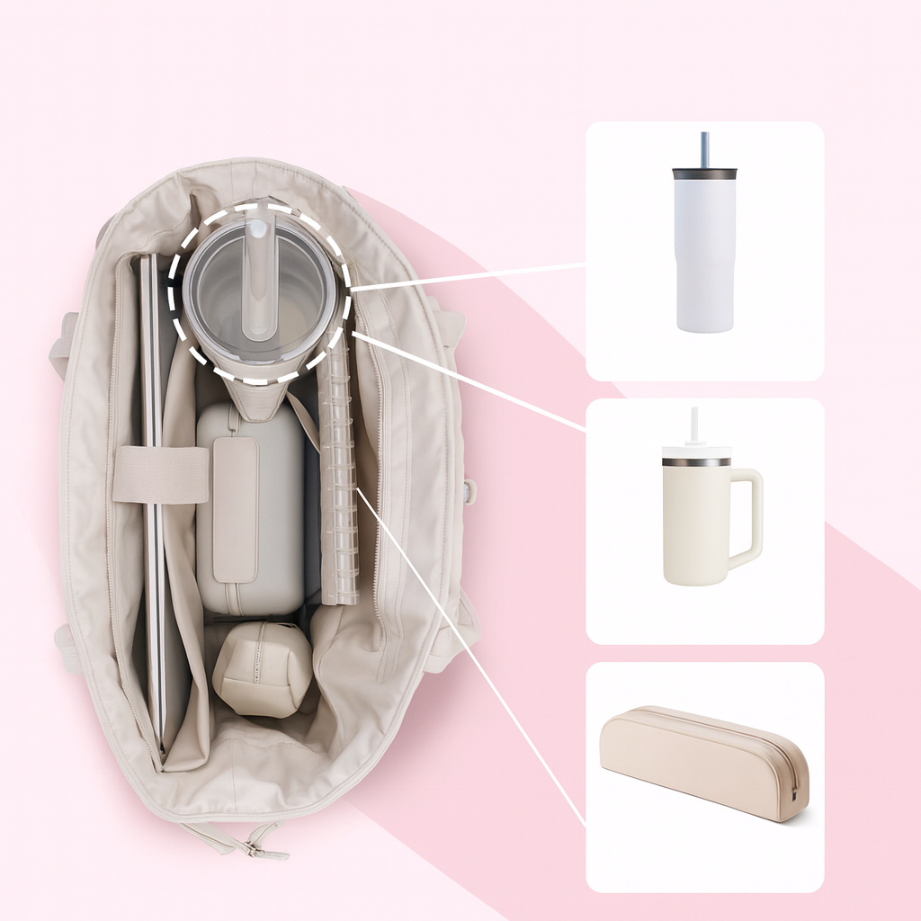 Damen Shopper Schultertasche Große Handtasche Reißverschluss