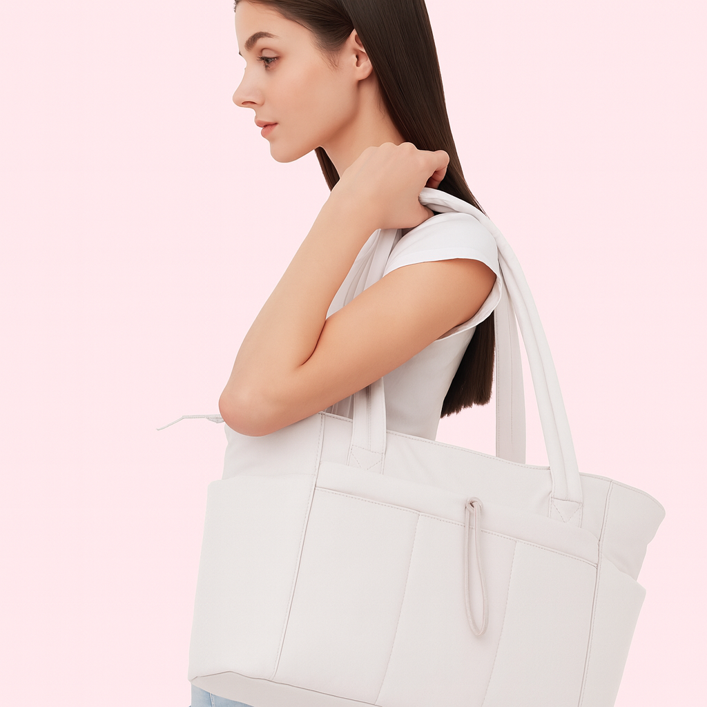 Damen Shopper Schultertasche Große Handtasche Reißverschluss