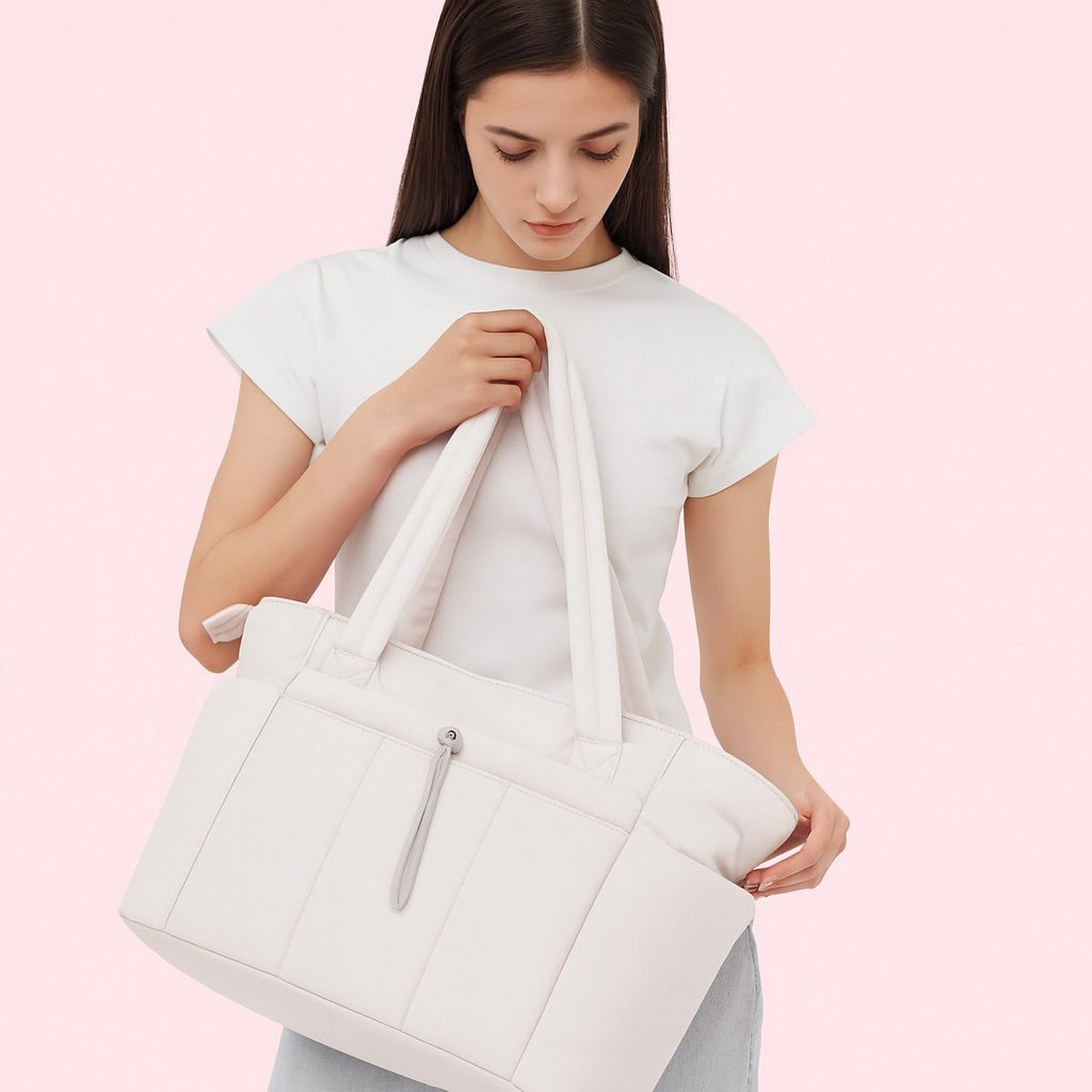 Damen Shopper Schultertasche Große Handtasche Reißverschluss