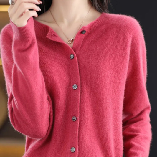 Damen Strick Oversize Cardigan Lang Warm Strickjacke