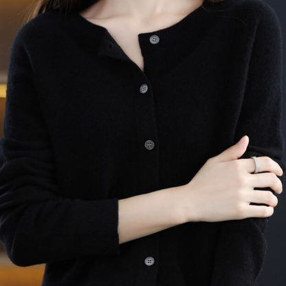 Damen Strick Oversize Cardigan Lang Warm Strickjacke