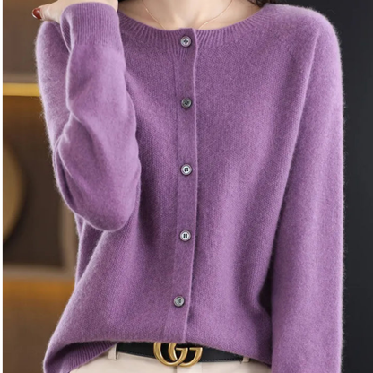 Damen Strick Oversize Cardigan Lang Warm Strickjacke