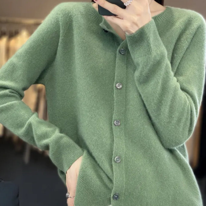 Damen Strick Oversize Cardigan Lang Warm Strickjacke