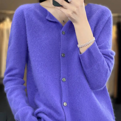 Damen Strick Oversize Cardigan Lang Warm Strickjacke