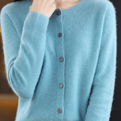 Damen Strick Oversize Cardigan Lang Warm Strickjacke