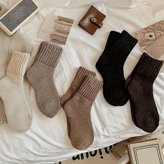 Damen Winter Bequeme Socken Set Gefüttert Weich