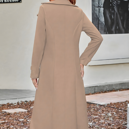 Damen Winter Mantel Lang Eleganter Übergangscoat Warm