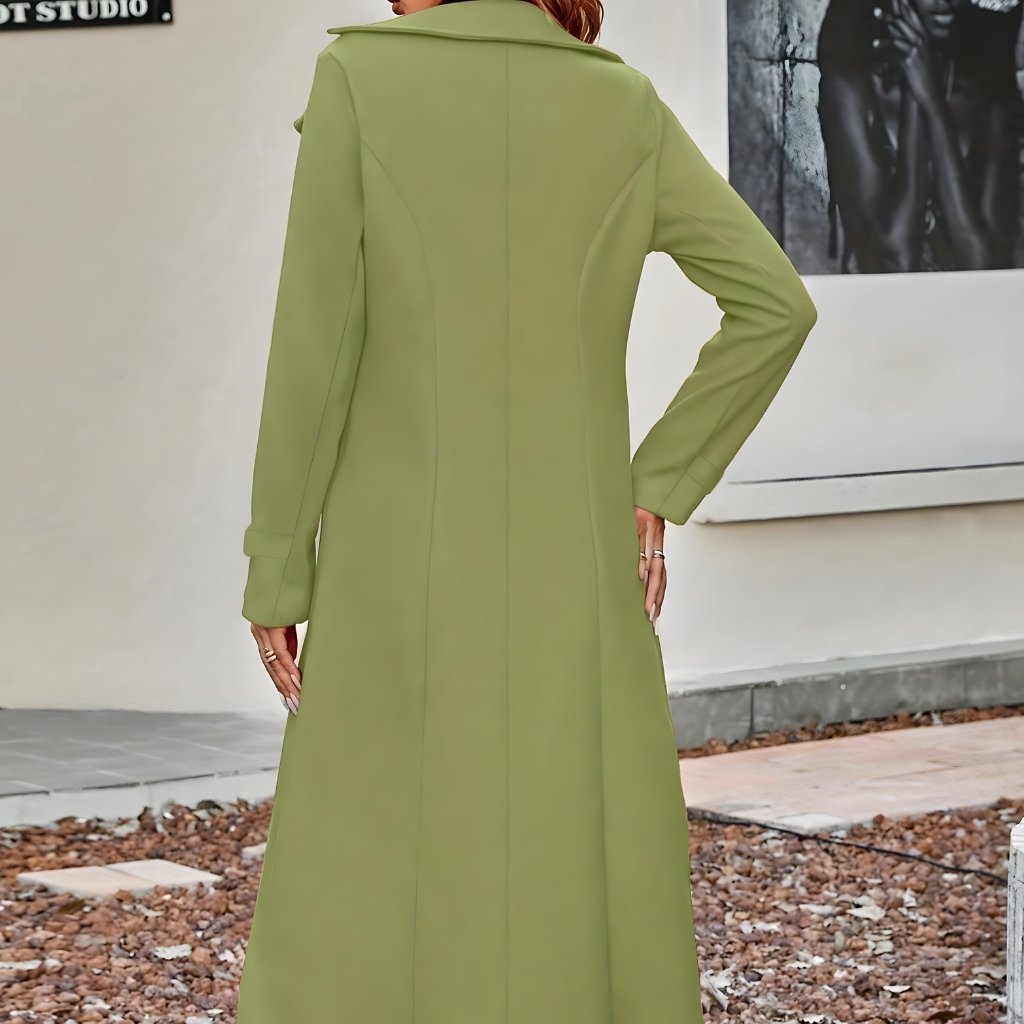 Damen Winter Mantel Lang Eleganter Übergangscoat Warm