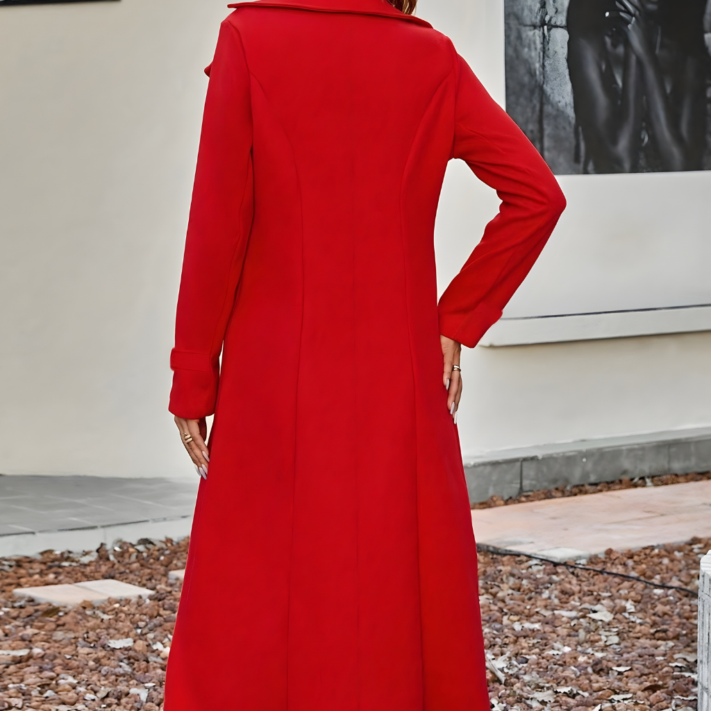 Damen Winter Mantel Lang Eleganter Übergangscoat Warm